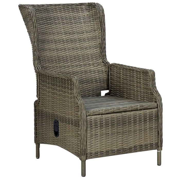 Set mobilier de exterior cu perne, 9 piese, maro, poliratan - WALTI WALTI