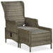 Set mobilier de exterior cu perne, 9 piese, maro, poliratan - WALTI WALTI