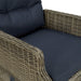 Set mobilier de exterior cu perne, 9 piese, maro, poliratan - WALTI WALTI