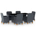Set mobilier exterior cu perne, 7 piese, gri închis, poliratan - WALTI WALTI