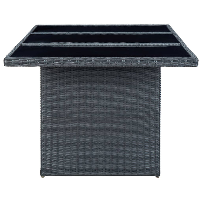 Set mobilier exterior cu perne, 7 piese, gri închis, poliratan - WALTI WALTI