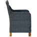 Set mobilier exterior cu perne, 7 piese, gri închis, poliratan - WALTI WALTI