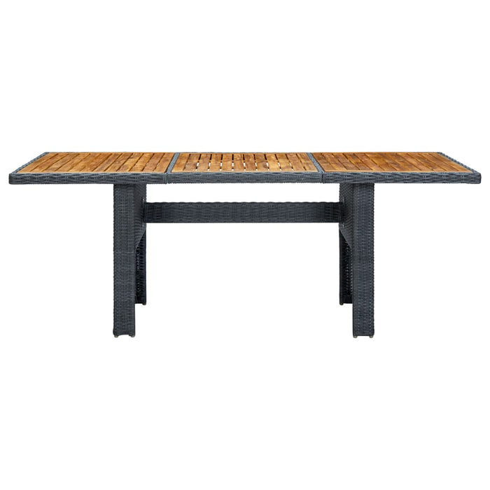 Set mobilier exterior cu perne, 7 piese, gri închis, poliratan - WALTI WALTI