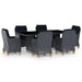 Set mobilier exterior cu perne, 7 piese, gri închis, poliratan - WALTI WALTI