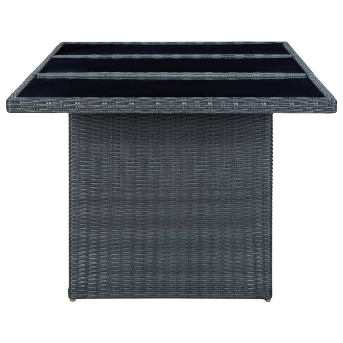 Set mobilier exterior cu perne, 7 piese, gri închis, poliratan - WALTI WALTI
