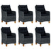 Set mobilier exterior cu perne, 7 piese, gri închis, poliratan - WALTI WALTI