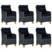 Set mobilier exterior cu perne, 7 piese, gri închis, poliratan - WALTI WALTI