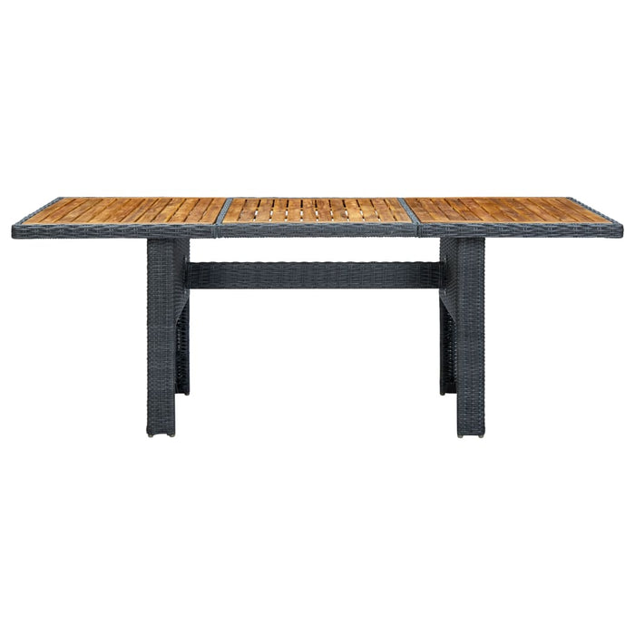 Set mobilier exterior cu perne, 7 piese, gri închis, poliratan - WALTI WALTI