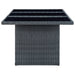 Set mobilier exterior cu perne, 9 piese, gri închis, poliratan - WALTI WALTI