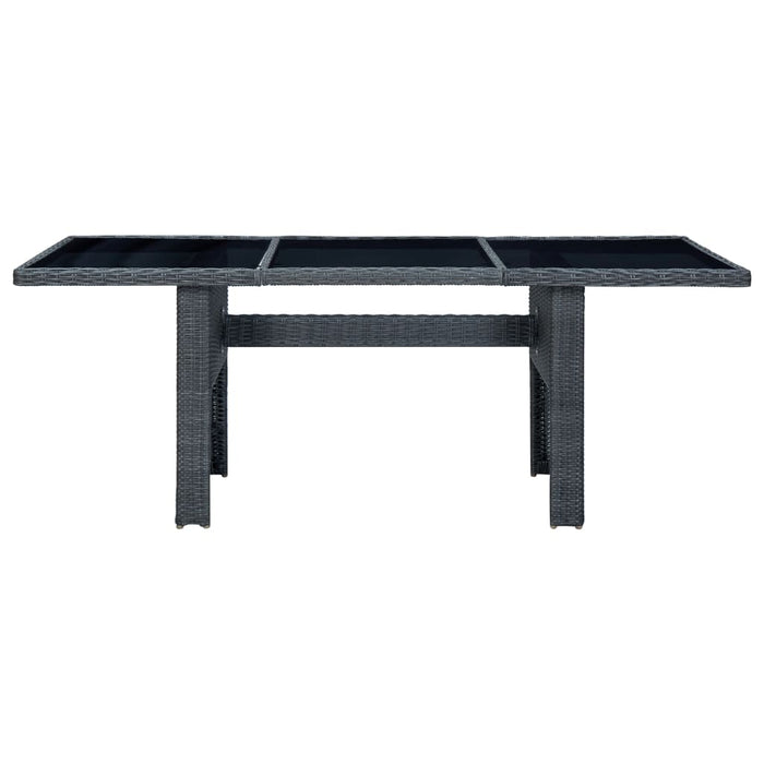 Set mobilier exterior cu perne, 9 piese, gri închis, poliratan - WALTI WALTI