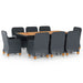Set mobilier exterior cu perne, 9 piese, gri închis, poliratan - WALTI WALTI