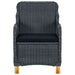 Set mobilier exterior cu perne, 9 piese, gri închis, poliratan - WALTI WALTI