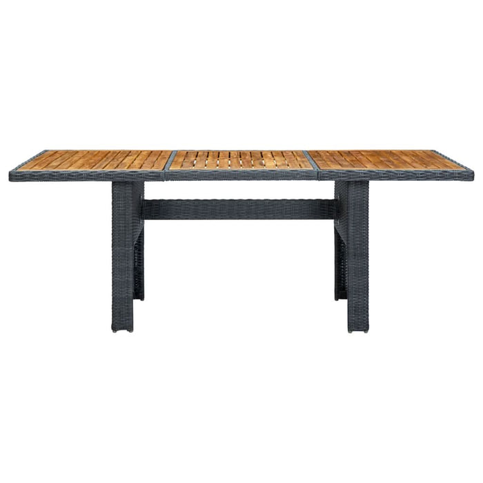 Set mobilier exterior cu perne, 9 piese, gri închis, poliratan - WALTI WALTI