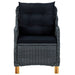 Set mobilier exterior cu perne, 9 piese, gri închis, poliratan - WALTI WALTI
