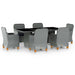 Set mobilier de exterior cu perne,7 piese,gri deschis,poliratan - WALTI WALTI
