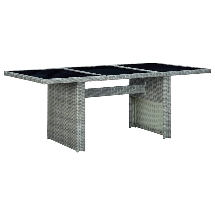 Set mobilier de exterior cu perne,7 piese,gri deschis,poliratan - WALTI WALTI
