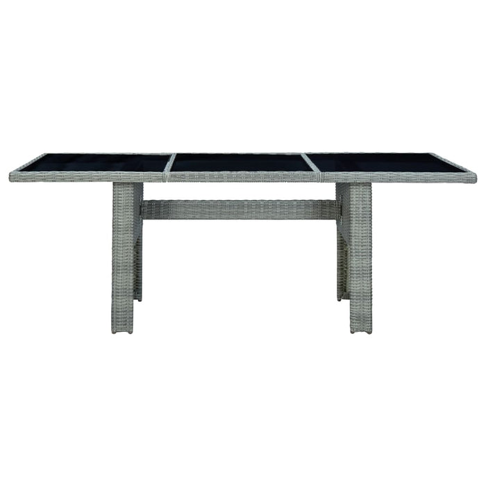 Set mobilier de exterior cu perne,7 piese,gri deschis,poliratan - WALTI WALTI
