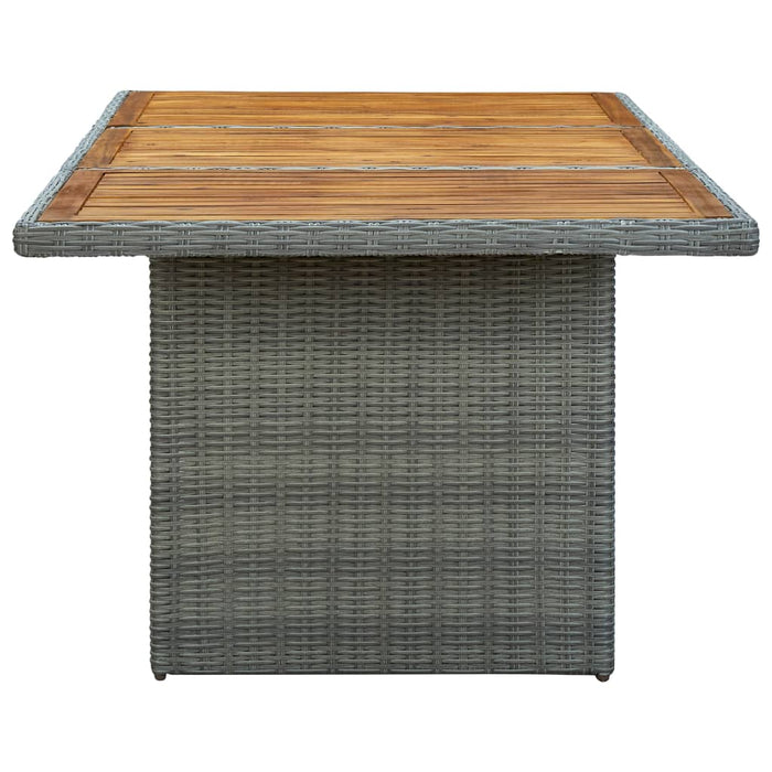 Set mobilier exterior cu perne, 9 piese, gri deschis, poliratan WALTI