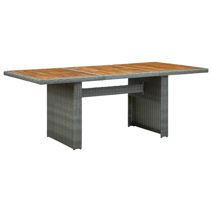 Set mobilier exterior cu perne, 9 piese, gri deschis, poliratan WALTI