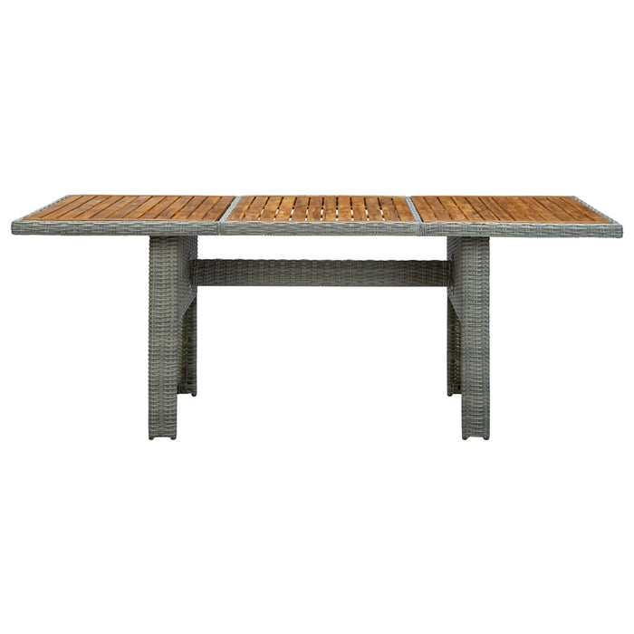 Set mobilier exterior cu perne, 9 piese, gri deschis, poliratan WALTI