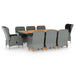 Set mobilier de exterior cu perne,9 piese,gri deschis,poliratan - WALTI WALTI