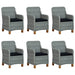 Set mobilier de exterior cu perne,9 piese,gri deschis,poliratan - WALTI WALTI