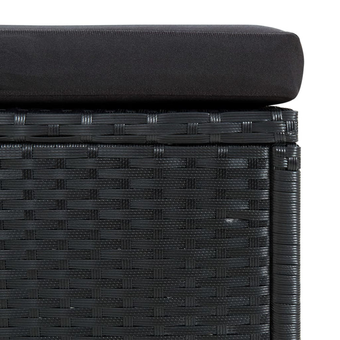 Set mobilier de grădină cu perne, 6 piese, negru, poliratan - WALTI WALTI