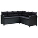 Set mobilier de grădină cu perne, 6 piese, negru, poliratan - WALTI WALTI