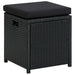 Set mobilier de grădină cu perne, 6 piese, negru, poliratan - WALTI WALTI
