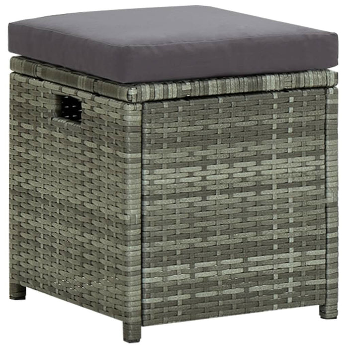 Set mobilier de grădină cu perne, 6 piese, gri, poliratan - WALTI WALTI