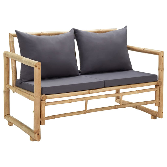 Bancă de grădină cu perne, 115 cm, bambus - WALTI WALTI