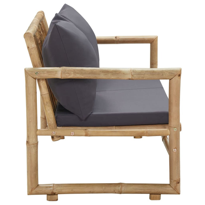Bancă de grădină cu perne, 115 cm, bambus - WALTI WALTI