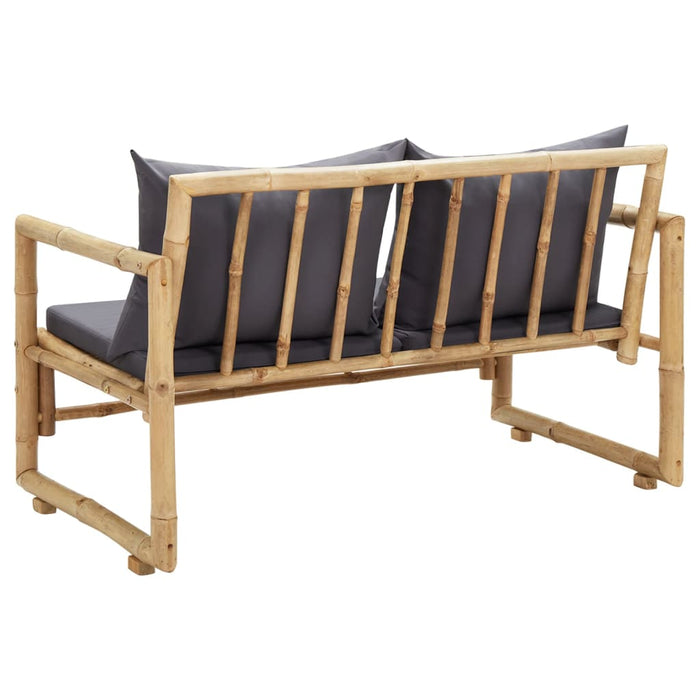 Bancă de grădină cu perne, 115 cm, bambus - WALTI WALTI