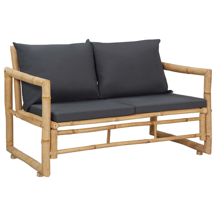 Set mobilier de grădină cu perne, 4 piese, bambus - WALTI WALTI