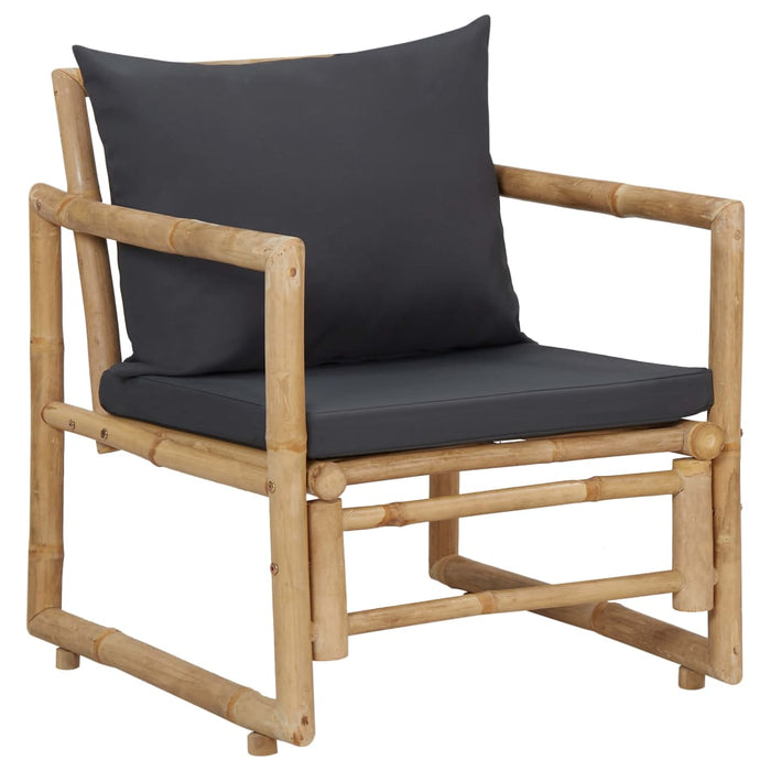 Set mobilier de grădină cu perne, 4 piese, bambus - WALTI WALTI