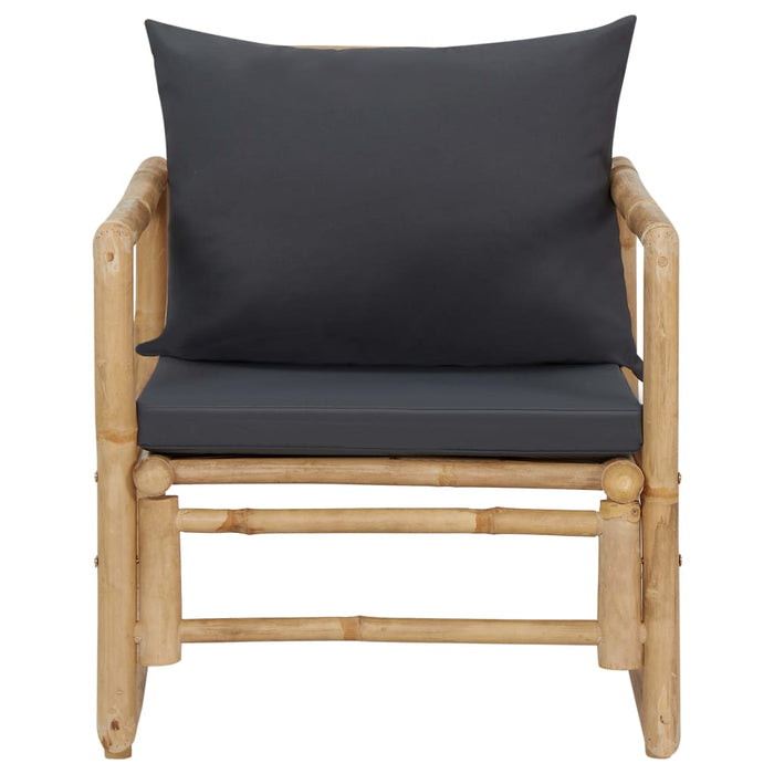Set mobilier de grădină cu perne, 4 piese, bambus - WALTI WALTI