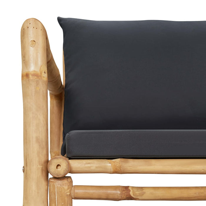 Set mobilier de grădină cu perne, 4 piese, bambus - WALTI WALTI