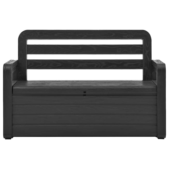 Bancă de grădină cu depozitare, antracit, 132,5 cm, plastic WALTI