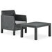 Set mobilier de grădină cu perne, 2 piese, antracit, PP ratan - WALTI WALTI