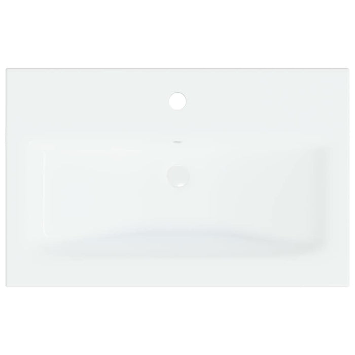 Chiuvetă încorporată cu robinet, alb, 61x39x18 cm, ceramică - WALTI WALTI