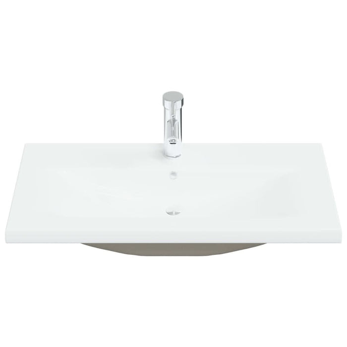Chiuvetă încorporată cu robinet, alb, 81x39x18 cm, ceramică - WALTI WALTI