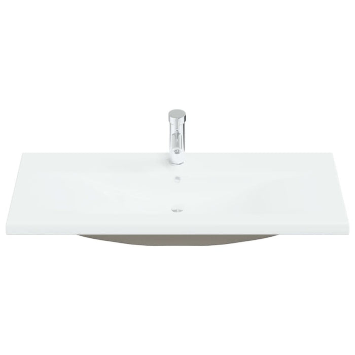 Chiuvetă încorporată cu robinet, alb, 101x39x18 cm, ceramică - WALTI WALTI