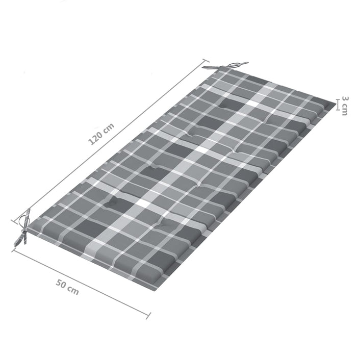 Bancă grădină cu 2 locuri cu pernă 120 cm lemn masiv eucalipt - WALTI WALTI