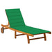 Șezlong de grădină cu pernă, lemn masiv de acacia - WALTI WALTI