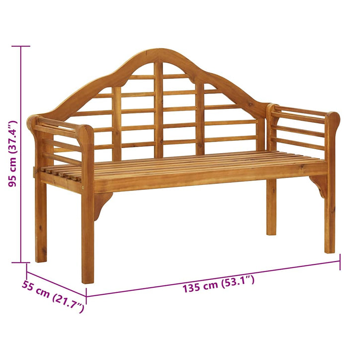 Banchetă regală de grădină cu pernă, 135 cm, lemn masiv acacia WALTI