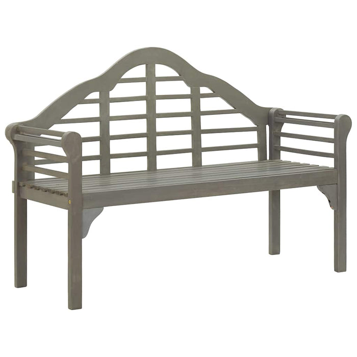 Banchetă regală grădină cu pernă, gri, 135 cm lemn masiv acacia WALTI