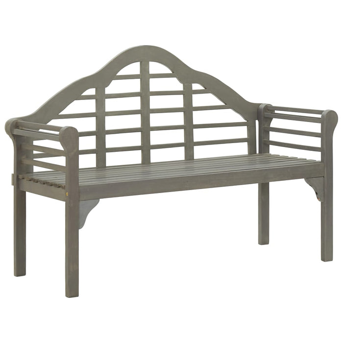 Bancă regală de grădină cu pernă, gri, 135 cm, lemn de acacia WALTI