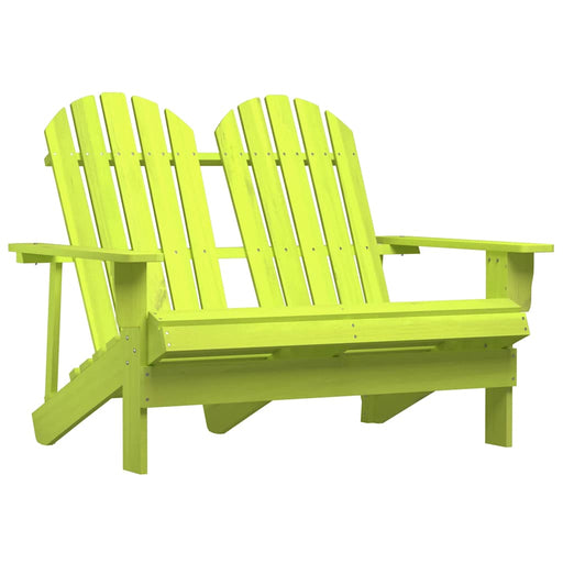 Scaun de grădină Adirondack cu 2 locuri, verde, lemn de brad - WALTI WALTI