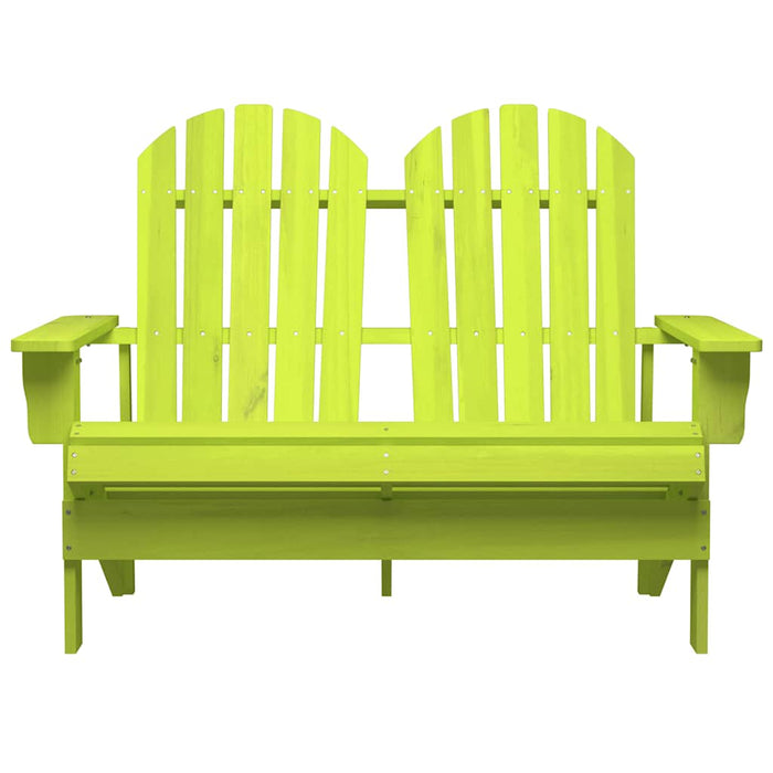 Scaun de grădină Adirondack cu 2 locuri, verde, lemn de brad - WALTI WALTI
