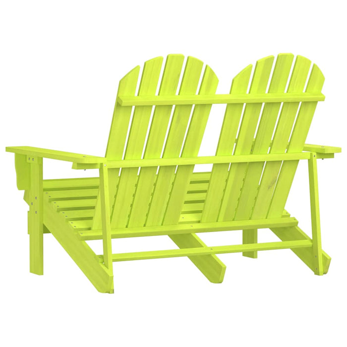 Scaun de grădină Adirondack cu 2 locuri, verde, lemn de brad - WALTI WALTI